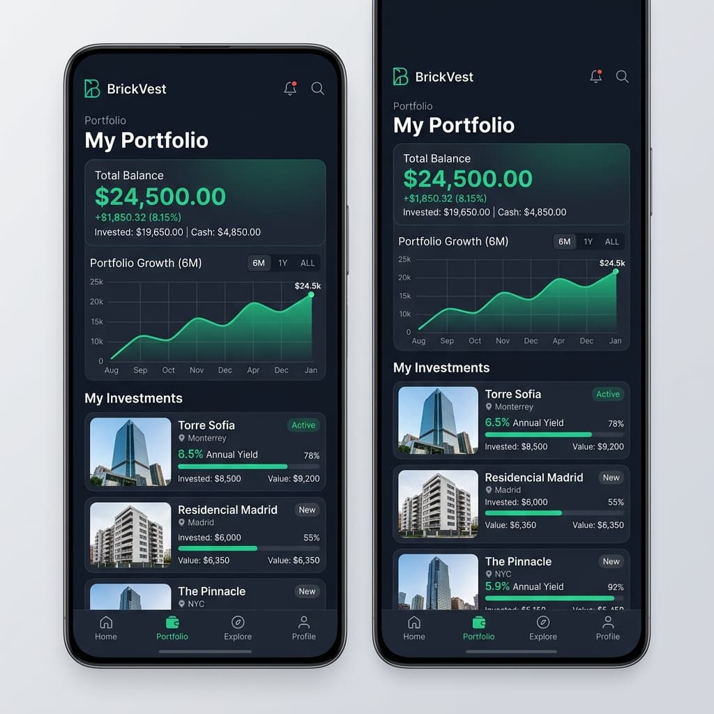 BrickVest UI Mockup